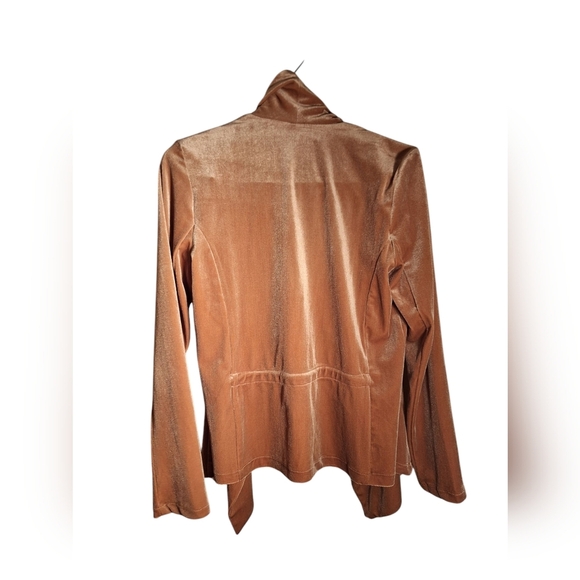 Jules & Leopold Velvet Burnout Waterfall Open Cardigan Sweater Ladies Medium ART - Picture 2 of 5